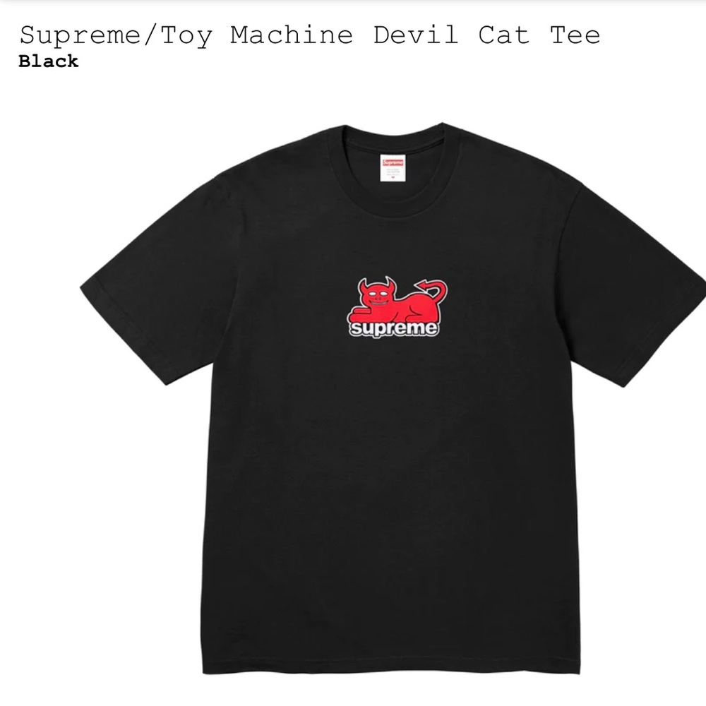 Supreme Toy Machine Devil Cat Tee Black XXL